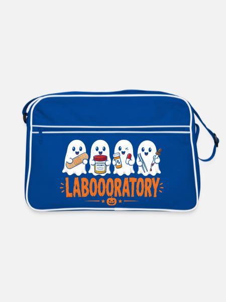 Krankenschwester Krankenpfleger Halloween - Retro Tasche - Blau/Weiß