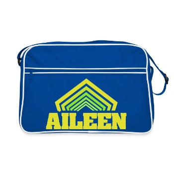 Frauenname Aileen - Retro Tasche - Blau/Weiß - Vorne