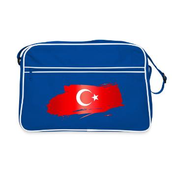 Coup de pinceau du drapeau turc - Sac Retro - bleu/blanc - Devant