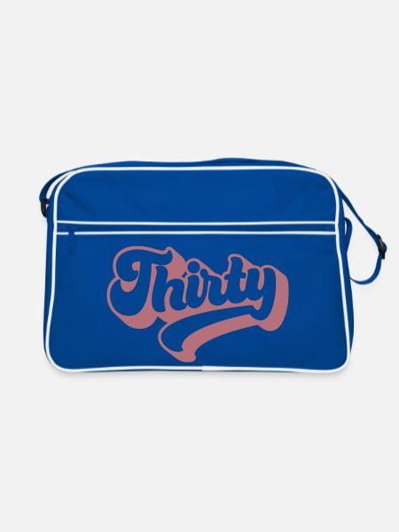 Thirty 30th Birthday For Women 30 Years Old - Retro Bag - blue/white - Front