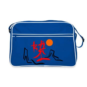 asia stuff - Retro Tasche - Blau/Weiß - Vorne