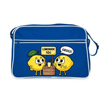 Lemon Comic – Lemonade for 10 Cents - Retro Bag - blue/white - Front