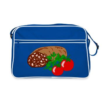 Boudin noir à la tomate - Sac Retro - bleu/blanc - Devant