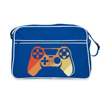 Vintage Gamepad - Retro Bag - blue/white - Front