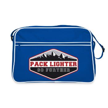 Pack lighter, go further - Retro Bag - blue/white - Front