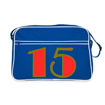 15. 15 YEARS. 15th ANNIVERSARY. 15 YEAR ANNIVERSARY. - Retro Bag - blue/white - Front