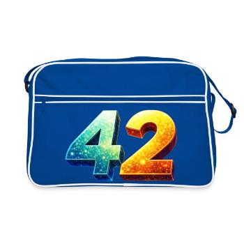 42 Cosmic Number – Design de nerds et science-fiction - Sac Retro - bleu/blanc - Devant