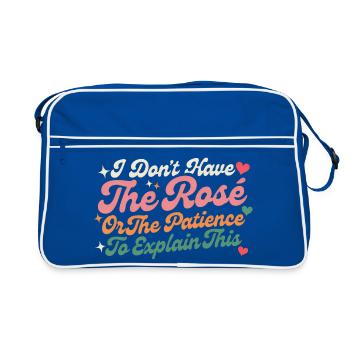 Je n’ai pas la patience d’expliquer ça - Sac Retro - bleu/blanc - Devant