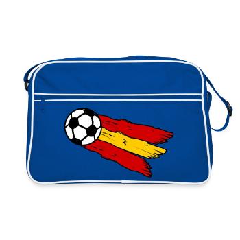 Die spanischen Fans - Retro Tasche - Blau/Weiß - Vorne