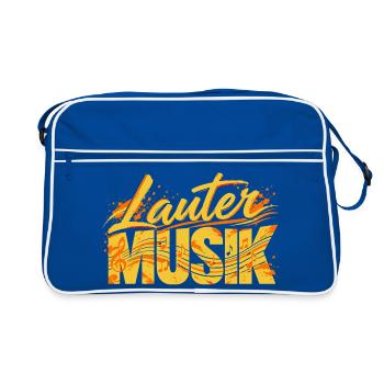 Lauter Musik für Musiker und Musikfans - Retro Tasche - Blau/Weiß - Vorne