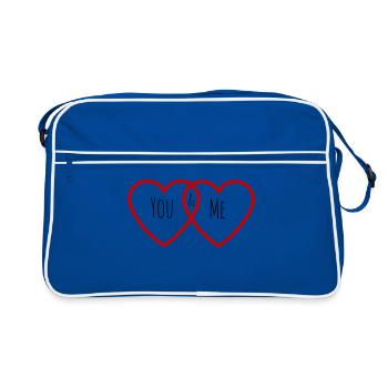 You and me - Retro Bag - blue/white - Front