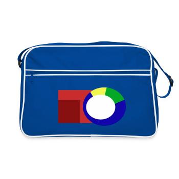 Abstrakte_Rundform_schubst_das_Eckige - Retro Bag - blue/white - Front