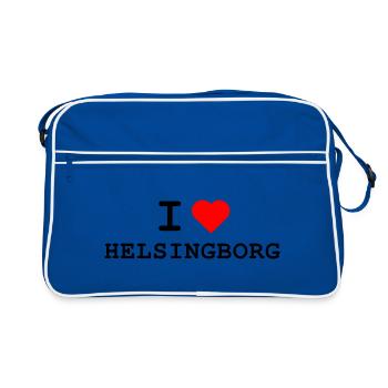I love Helsingborg - Retro Bag - blue/white - Front