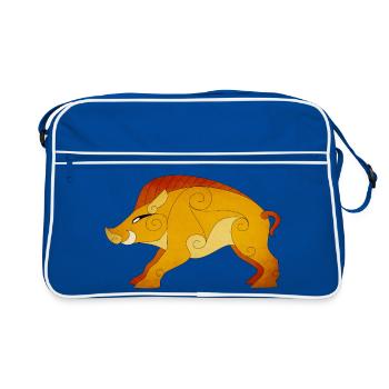 Sanglier Gaulois - Sac Retro - bleu/blanc - Devant