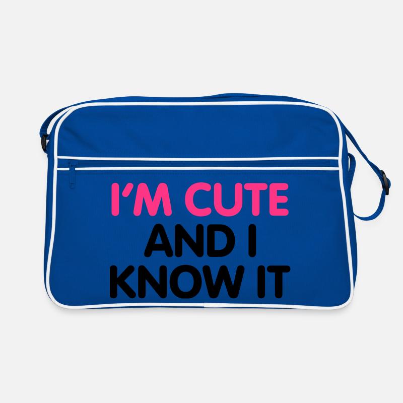I'm cute and i know it Retro Bag