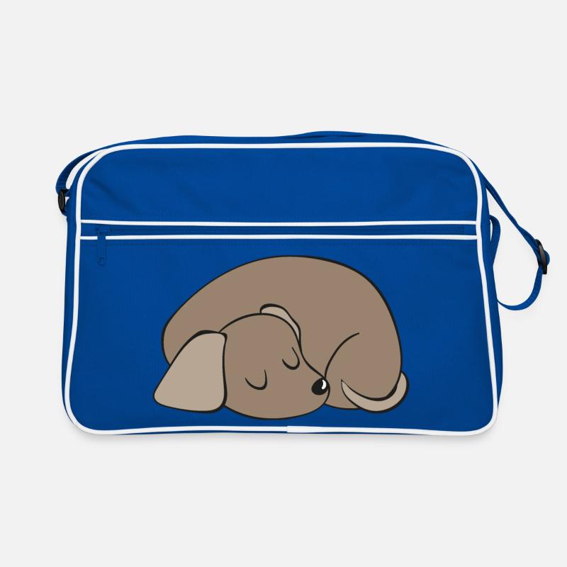 Dessin animé du chiot endormi Sac Retro
