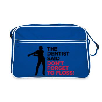 Le dentiste a dit ne pas oublier la danse FLOSS - Sac Retro - bleu/blanc - Devant