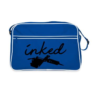 tatouage tatouage inked tattoowiert aiguille ink inked - Sac Retro - bleu/blanc - Devant