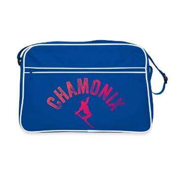 Chamonix Arch Skier Pente - Sac Retro - bleu/blanc - Devant