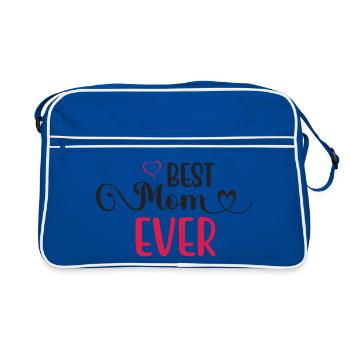Die beste Mutter aller Zeiten - Retro Tasche - Blau/Weiß - Vorne