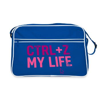 Developer Fun Bag, CTRL + Z My Life - Retro Bag - blue/white - Front
