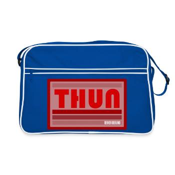 Thun Berner Oberland - Retro Tasche - Blau/Weiß - Vorne