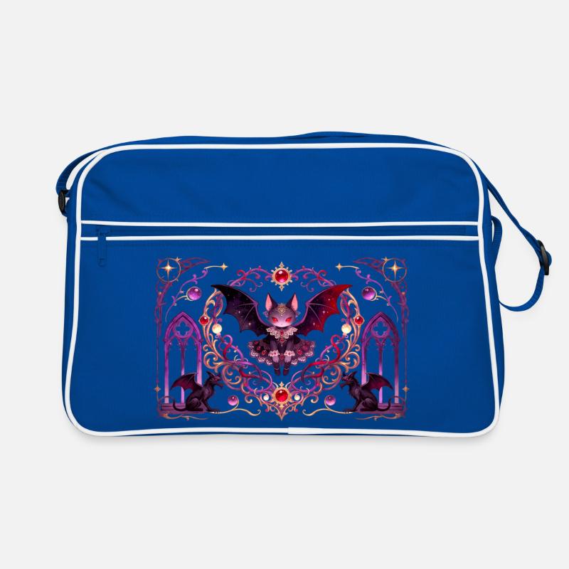 Gotische Vampirkatze Dunkle Fantasy Hexendesign Retro Tasche