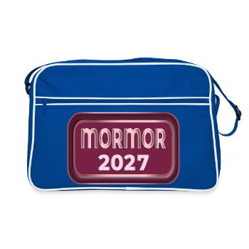 Schwedische Großmutter 2027 - Retro Tasche - Blau/Weiß - Vorne