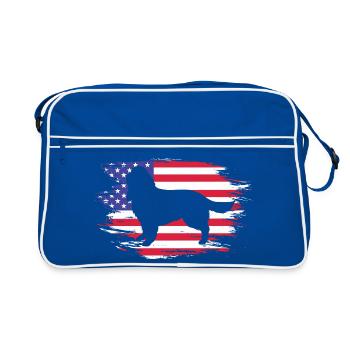 Springer Spaniel - Retro Tasche - Blau/Weiß - Vorne