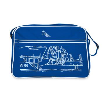 Habor of Hamburg (white) - Retro Bag - blue/white - Front