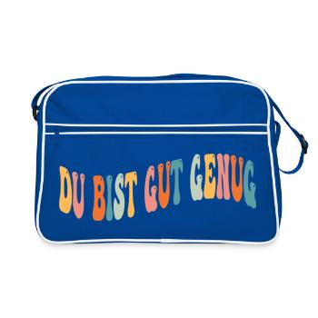 You're Good Enough Meme Quote Retro Groovy - Retro Bag - blue/white - Front