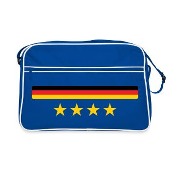 Drapeau Allemand - Allemagne - Sac Retro - bleu/blanc - Devant