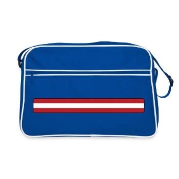 Österreich - Retro Tasche - Blau/Weiß - Vorne