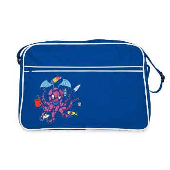 Poulpe domestique Octopus Octopus - Sac Retro - bleu/blanc - Devant