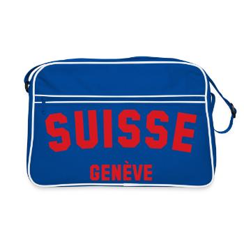 GENÈVE Genève Suisse Suisse - Sac Retro - bleu/blanc - Devant