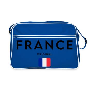 French pride, minimalist sleek design - Retro Bag - blue/white - Front