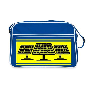 Solar photovoltaic panels - Retro Bag - blue/white - Front