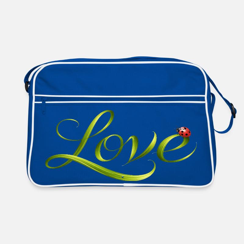 Fontaine d’amour faite d’un brin d’herbe avec Ladybug Sac Retro