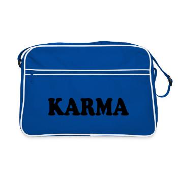 Karma - Retro Tasche - Blau/Weiß - Vorne