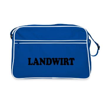 Landwirt - Retro Tasche - Blau/Weiß - Vorne