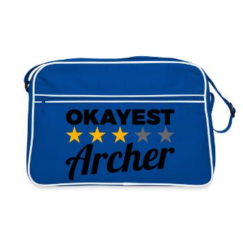 Okayest Archer - Sac Retro - bleu/blanc - Devant