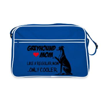 Maman lévrier - Sac Retro - bleu/blanc - Devant