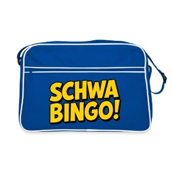 Schwabingo: Retro Wortwitz - Retro Tasche - Blau/Weiß - Vorne
