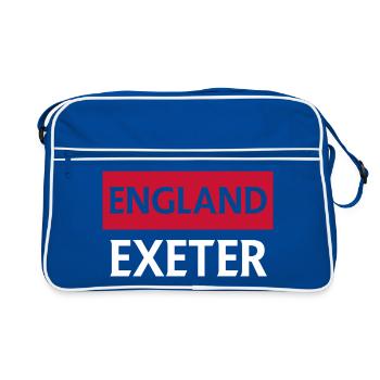 Englands stolzes Rugby-Nationen-Design - Retro Tasche - Blau/Weiß - Vorne