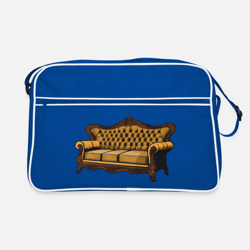 Viktorianische Samt-Sofagrafik Retro Tasche