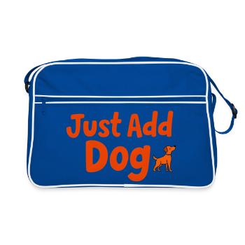 Just Add Dog Print - Retro Bag - blue/white - Front