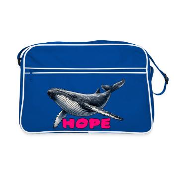 Whales of Hope - Hope - Retro Bag - blue/white - Front
