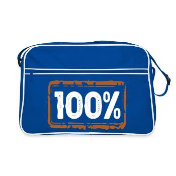 100 % pour cent - Sac Retro - bleu/blanc - Devant