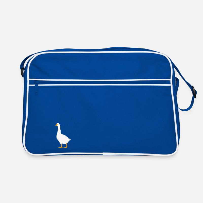 Notre oie préférée - Sac Retro - bleu/blanc