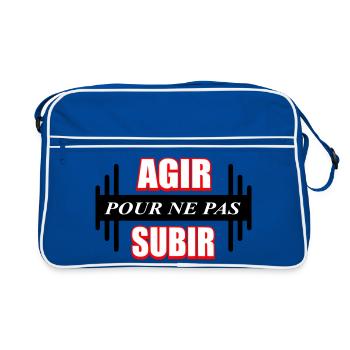 Act to avoid suffering - Retro Bag - blue/white - Front